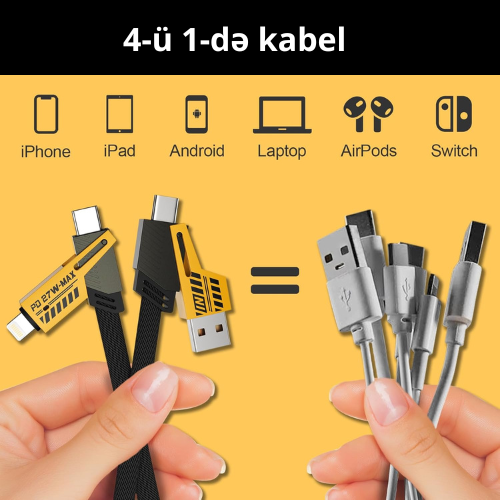 4-ü 1-də Kabel